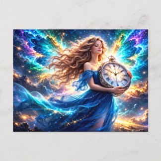 Mystik Woman Postkarte – Galaktisch schön Vykort