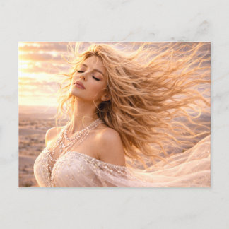 Mystik Woman Postkarte – Galaktisch schön Vykort