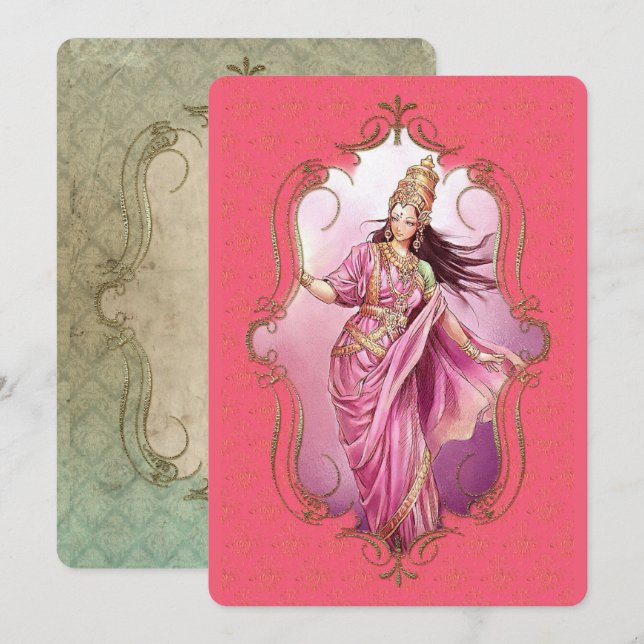 Mystiken i Indien 9 - hälsningskort Meddelande (Fram/baksida)