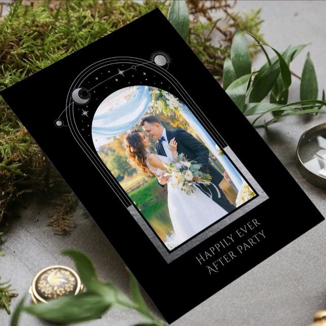 Mystiker som tur är efter bröllopsmottagningen inbjudningar (Skapare uppladdad)