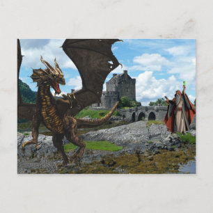 Mystikguiden och Dragon Castle Ligcape Vykort