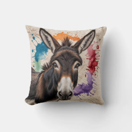 Mystique Black and White Donkey Kilim Pillow Kudde