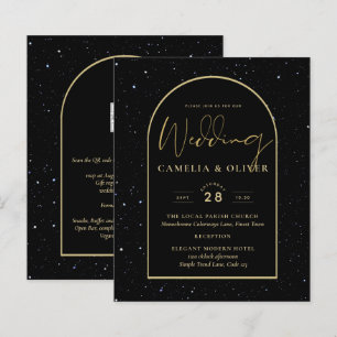 Mystique BLACK GULD Starry Night Bröllop
