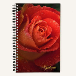 Mystique Dark Botanical Red Orange Rose Journal