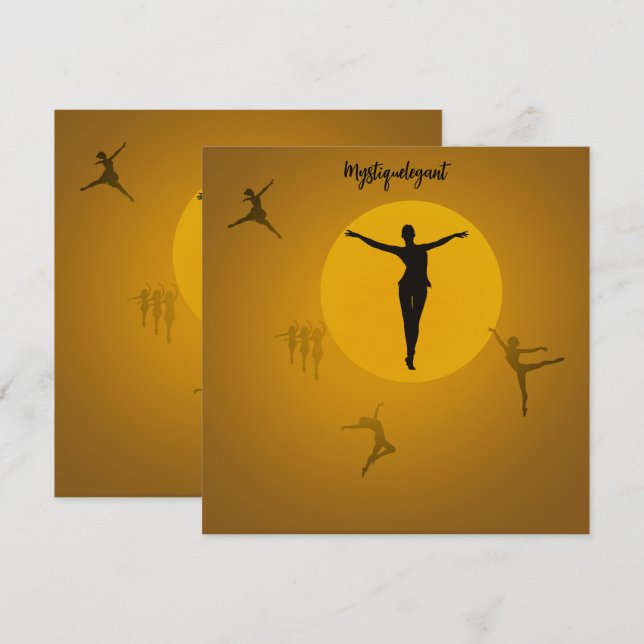 Mystique Elegant Dance Inbjudningar (Fram/baksida)