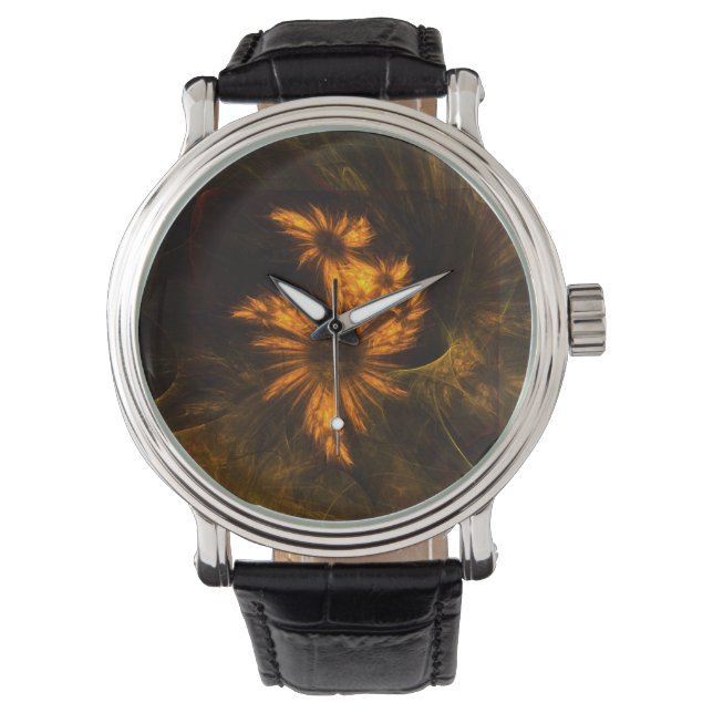 Mystique Garden Abstrakt Art Armbandsur (Framsida)