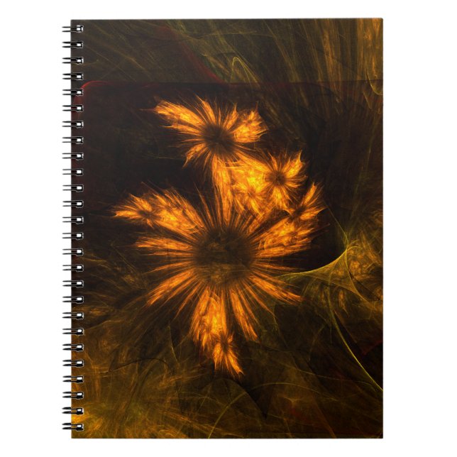 Mystique Garden Abstrakt Art bärbar dator Anteckningsbok Med Spiral (Framsidan)