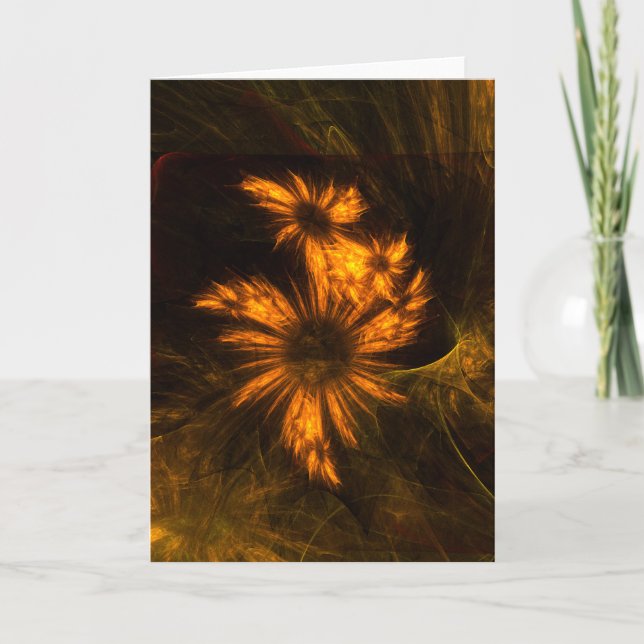 Mystique Garden Abstrakt Art Greeting Card Kort (Framsida)