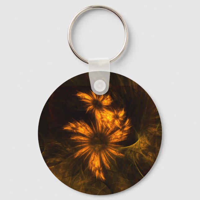 Mystique Garden Abstrakt Art Keychain Nyckelring (Framsida)