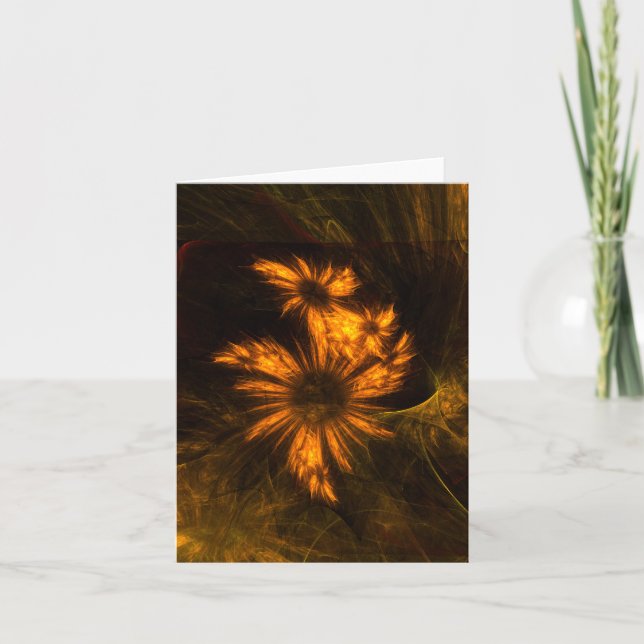 Mystique Garden Abstrakt Art Note Card Kort (Framsida)