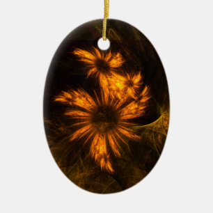 Mystique Garden Abstrakt Art Oval Ornament