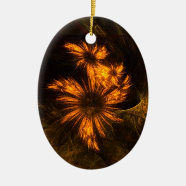 Mystique Garden Abstrakt Art Oval Ornament (Framsidan)