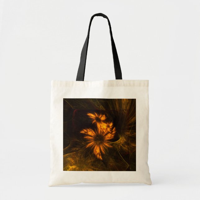Mystique Garden Abstrakt Art Tote Bag Tygkasse (Framsidan)