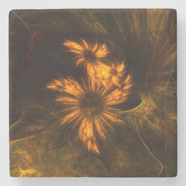 Mystique Garden Abstrakt Art Underlägg Sten (Framsidan)
