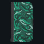 Mystique Grönt Galaxy S4 Plånbok<br><div class="desc">Mystique Grönt mönster</div>