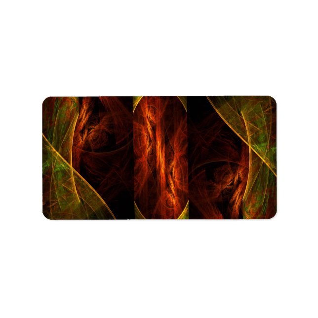 Mystique Jungle Abstrakt Art Adressetikett (Framsidan)