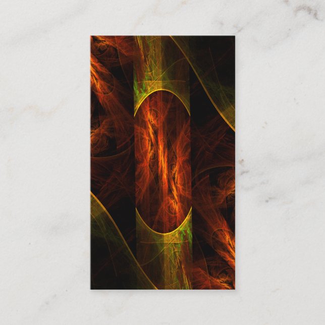 Mystique Jungle Abstrakt Art Affärskort Visitkort (Framsida)