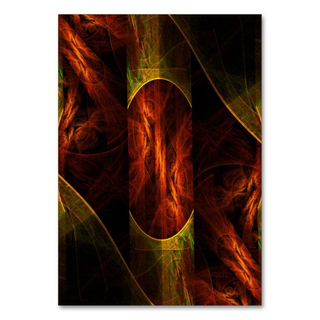 Mystique Jungle Abstrakt Art Bord Card Bordsnummer (Framsidan)