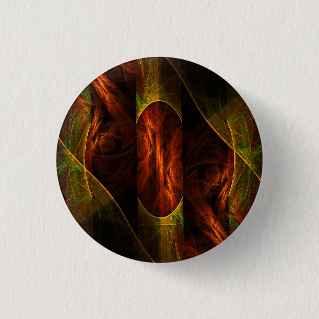 Mystique Jungle Abstrakt Art Button (rund) Knapp (Framsida)