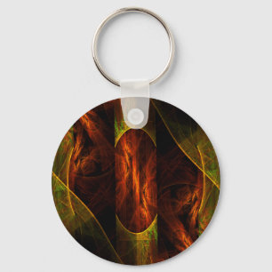 Mystique Jungle Abstrakt Art Keychain Nyckelring