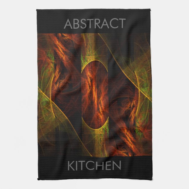 Mystique Jungle Abstrakt Art Kitchen Towel Kökshandduk (Vertikal)