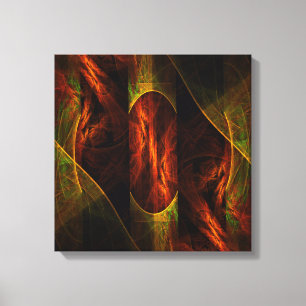 Mystique Jungle Abstrakt Art Quad Kanvastryck