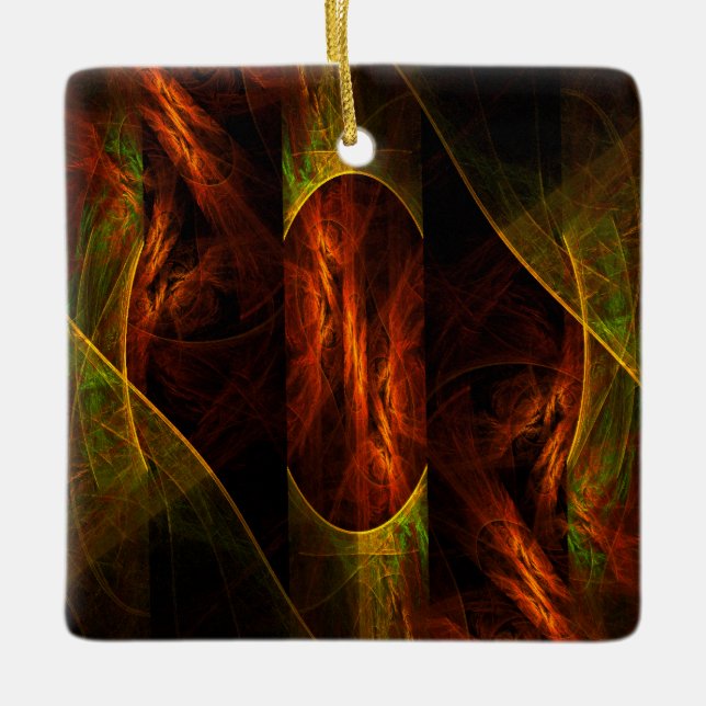 Mystique Jungle Abstrakt Art Square Ornament (Framsida)