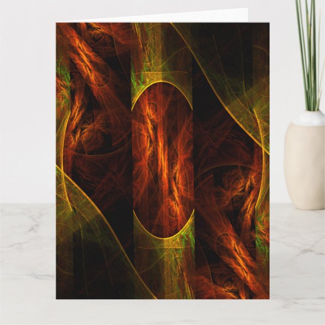 Mystique Jungle Abstrakt Art Tack Kort (Framsida)
