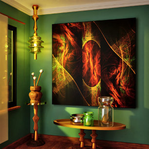 Mystique Jungle Abstrakt Art Wrapped Canvas Skriv