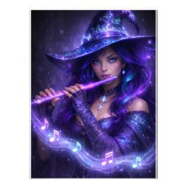 Mystische Flötenspielerin – Magische Melodie Poste Fototryck
