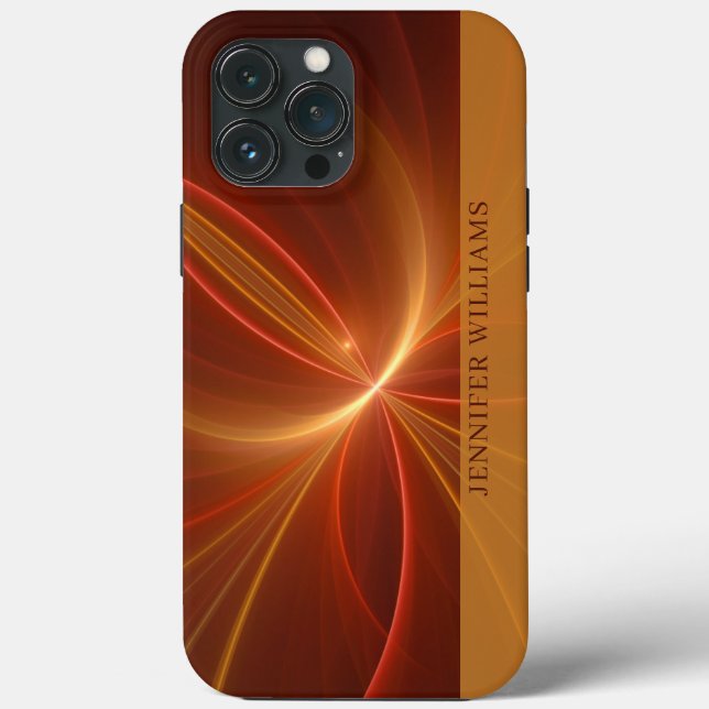 Mystisk Abstrakt Fractal Modern Warm Färg Namn (Baksida)