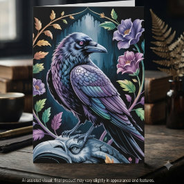Mystisk Amethyst Mörk Akademi Korp Tack Kort