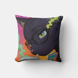 Mystisk Anime Svart Katt Kudde