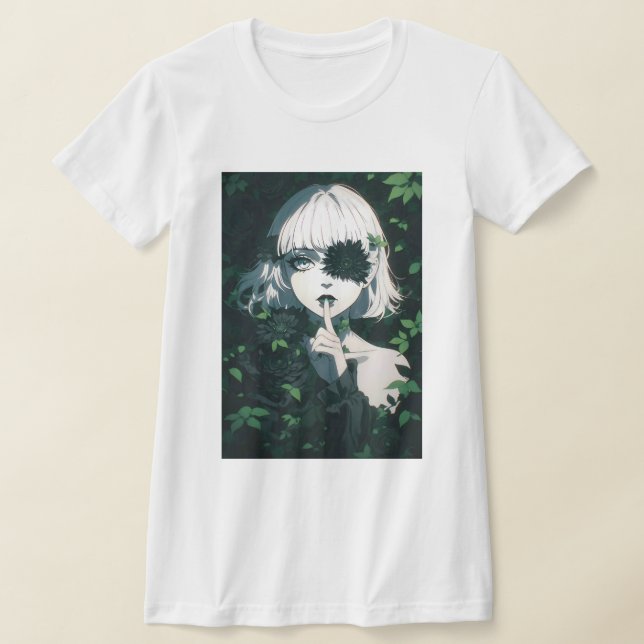 Mystisk Animeflicka  T Shirt (Laydown)
