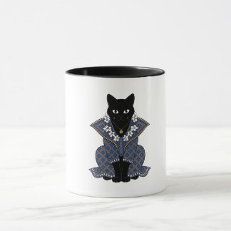 Mystisk Batik Katt Drottning Kaffemugg