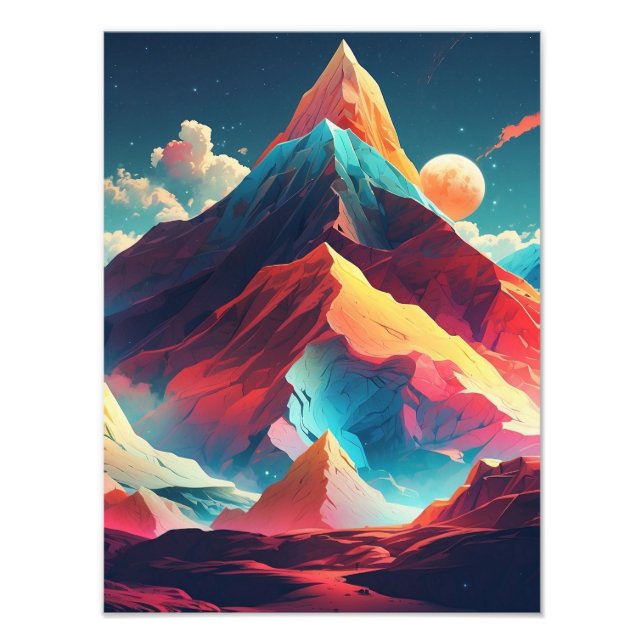Mystisk bergsutflykt fototryck (Framsidan)
