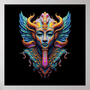 Mystisk bevingad gudom poster