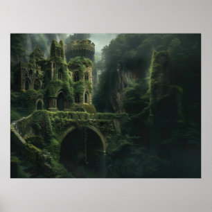 Mystisk bild av ett slott som är täckt av flest poster