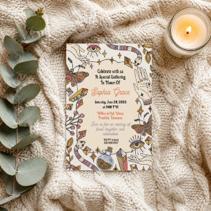 Mystisk Boho Celestial Inbjudan