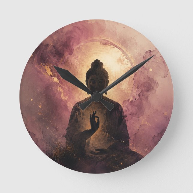 Mystisk Buddha | Zen-meditation Rund Klocka (Framsida)