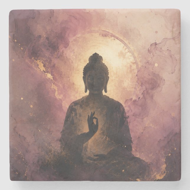 Mystisk Buddha | Zen Meditation Stenunderlägg (Framsidan)