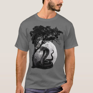 Mystisk Cobra-orm och träd grafisk t-shirt