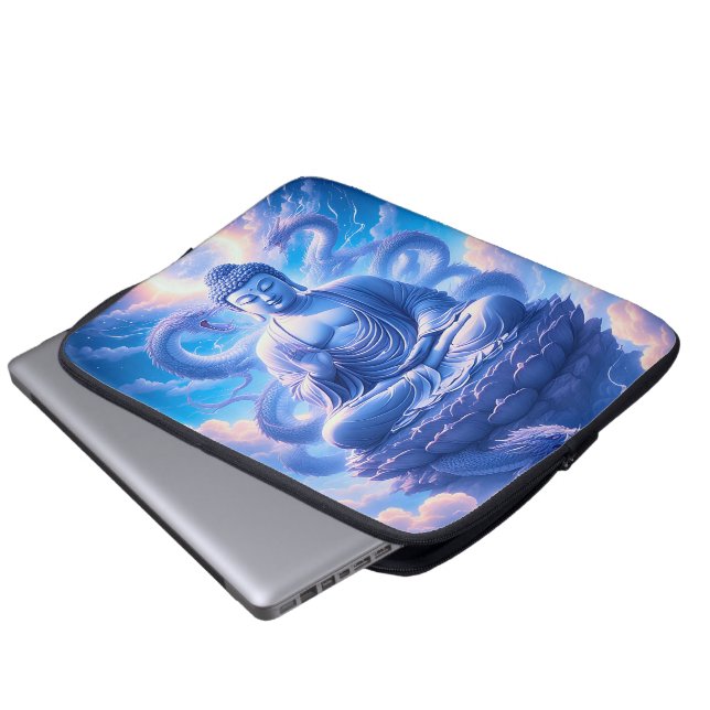 Mystisk drakbuddha meditation laptop fodral (Framre botten)