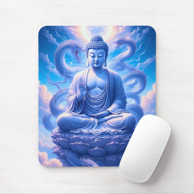 Mystisk drakbuddha meditation musmatta (Med mus)