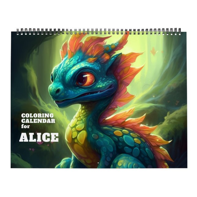 Mystisk Drakfärgläggning Kalender (Omslag)