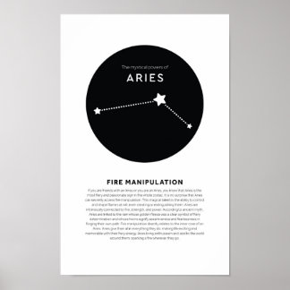 Mystisk effekt hos Stjärntecknet Astrology Zodiac Poster