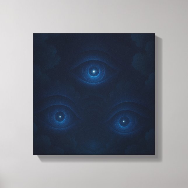 Mystisk Energi Ögon Canvas Väggkonst (Framsida)