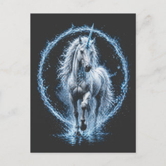 Mystisk Enhörning Galaxy Spiral T-Shirt - Magisk F Vykort