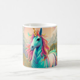 Mystisk Enhörningsmugg | Fantasihäst & Regnbågshår Kaffemugg