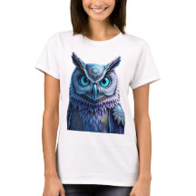 Mystisk Fantasy Uggl T-Shirt | Andlig Mandala